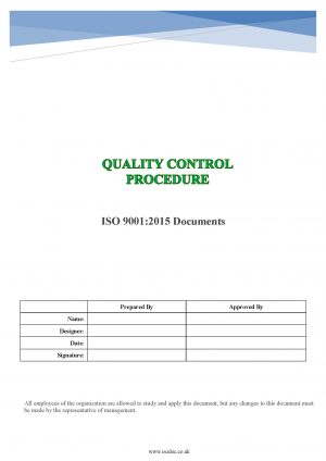 Quality Control Procedure