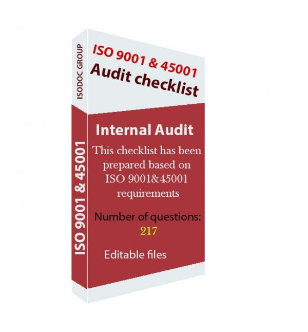 ISO 9001 and ISO 45001 audit checklist