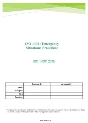 ISO 14001 Emergency Situations Procedure