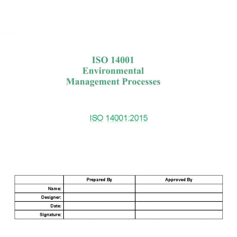 ISO 14001 Environmental Management Processes