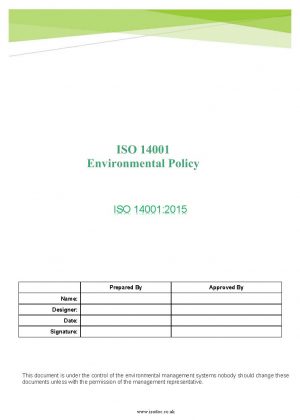 ISO 14001 Environmental Policy