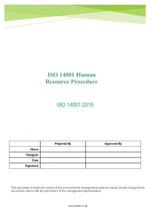 ISO 14001 Human Resource Procedure