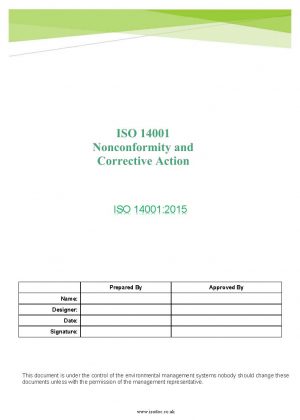 ISO 14001 Nonconformity and Corrective Action Procedure