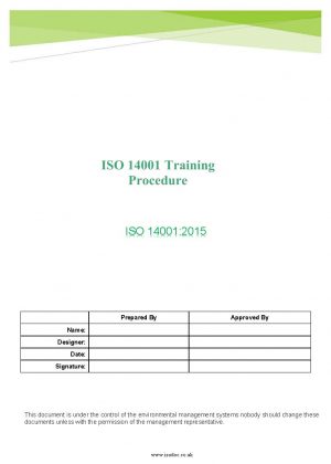 ISO 14001 Training Procedure