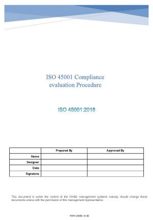 ISO 45001 Compliance evaluation Procedure