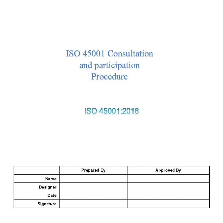 ISO 45001 Consultation and participation Procedure