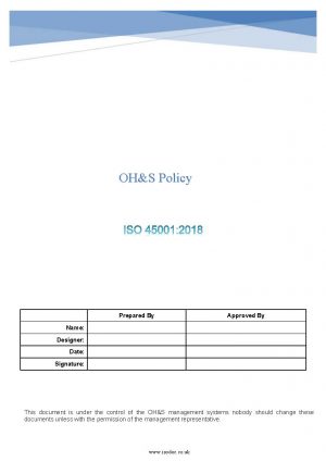ISO 45001 Policy