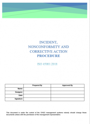 Incident nonconformity and corrective action Procedure
