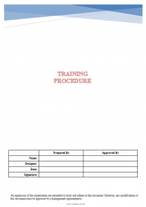 Training procedure