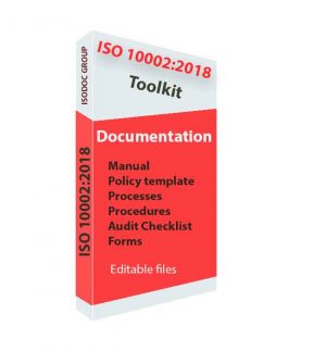 The ISO 10002 Documentation toolkit